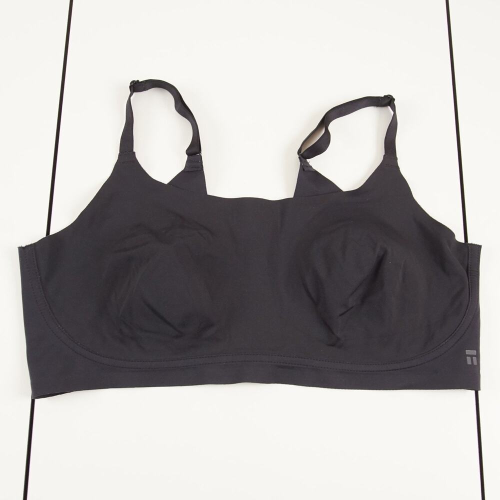 Tommy John No Show Scoop Black Bralette Womens Sz XL